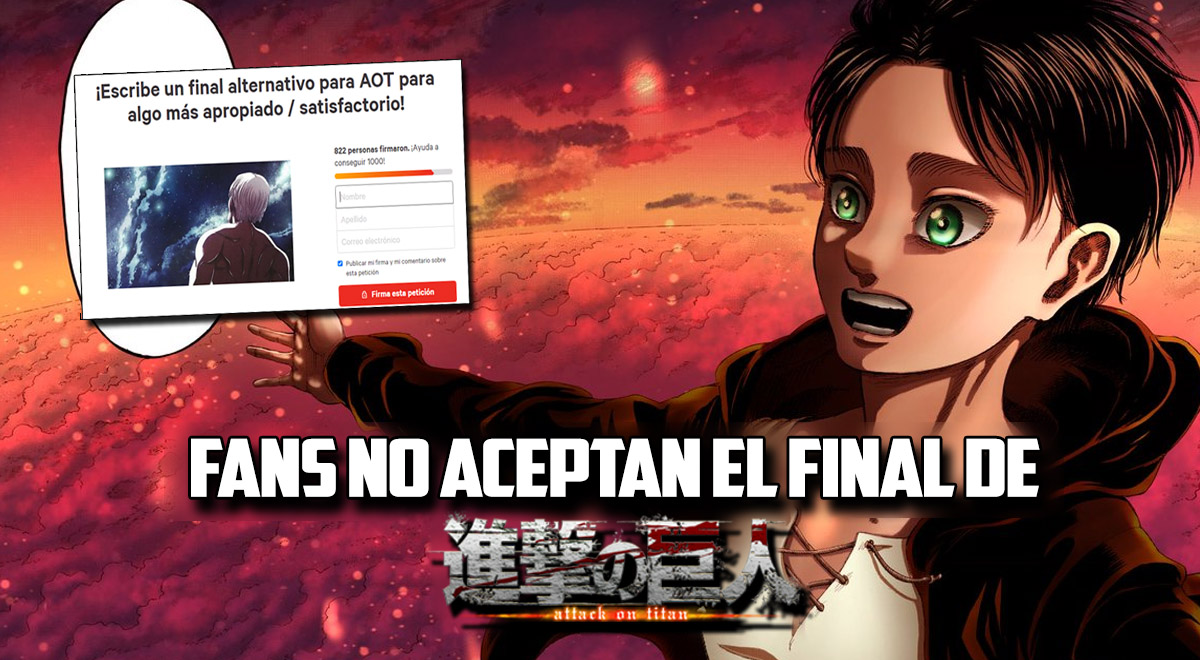 Decepcionado por el final de Shingeki no Kyojin? Su creador