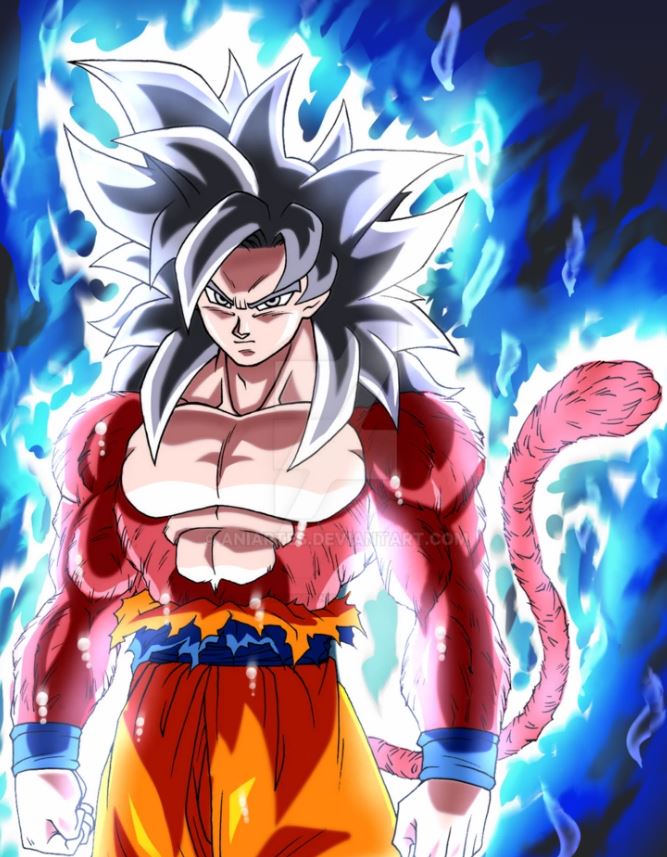 Dragon Ball Super Asi Se Ve Goku Super Saiyan 4 Activando El Ultra Instinto Aweita La Republica