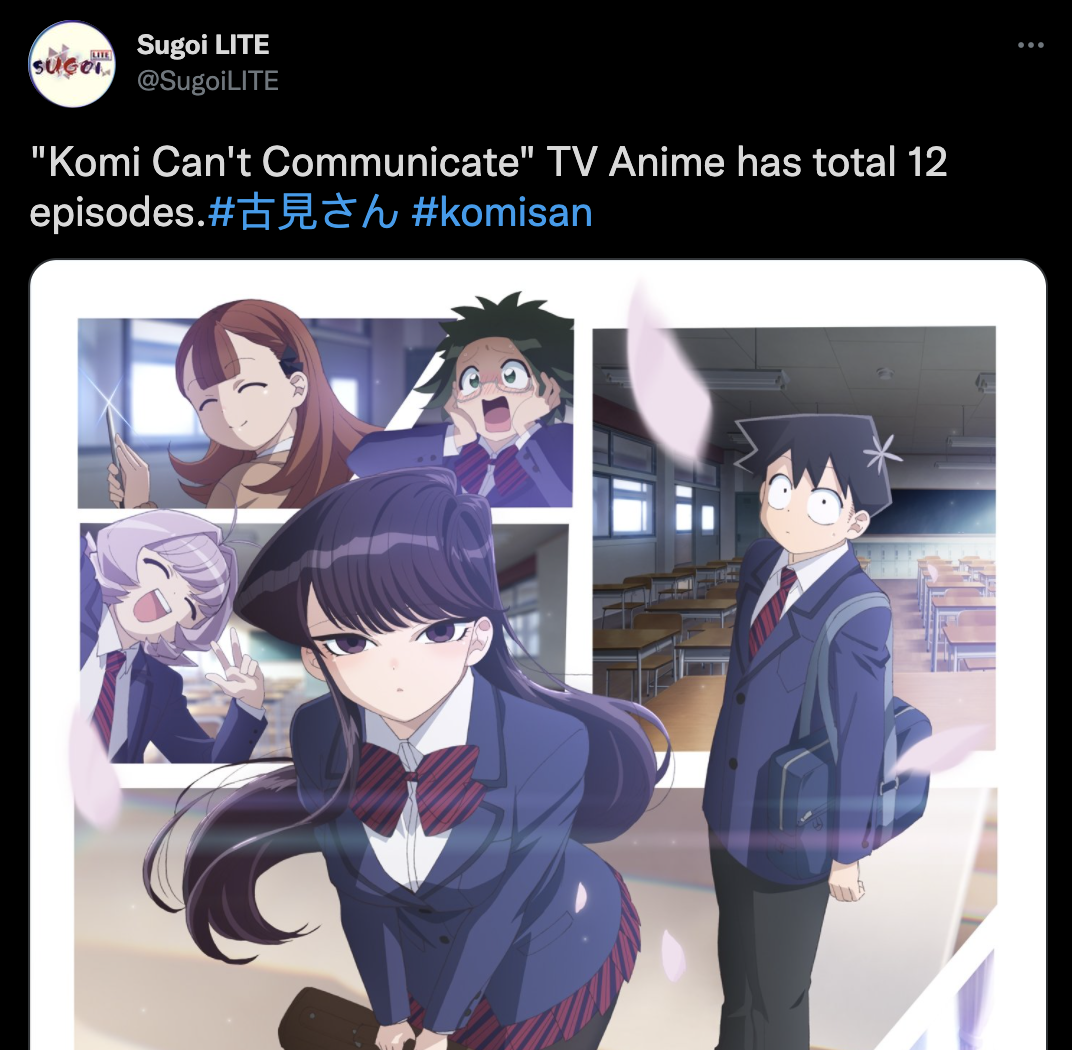 Komi-san no puede comunicarse' confirma el número de episodios de