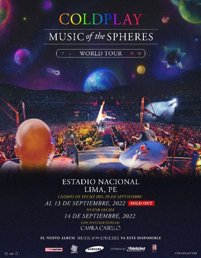Coldplay dará un segundo concierto en Perú y cambia fecha del primer show